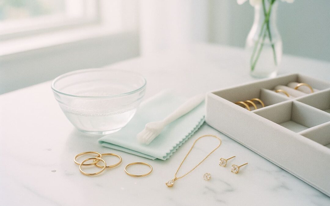 Sådan plejer du guld- og diamantsmykker: rengøring og opbevaring